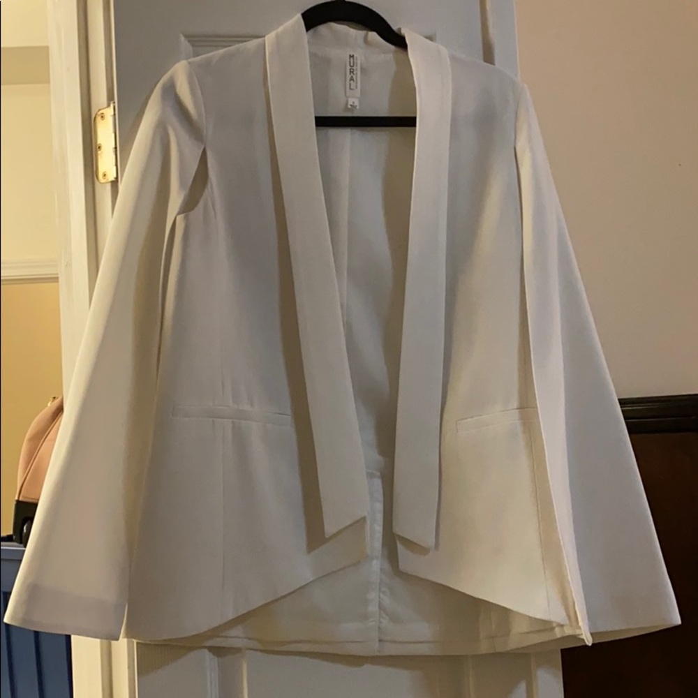 White Blazer Cape